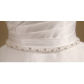 Lovely Sweet Heart Bodys Bodice Organza Vestido de Noiva Vestido de Noiva Beaded Belt